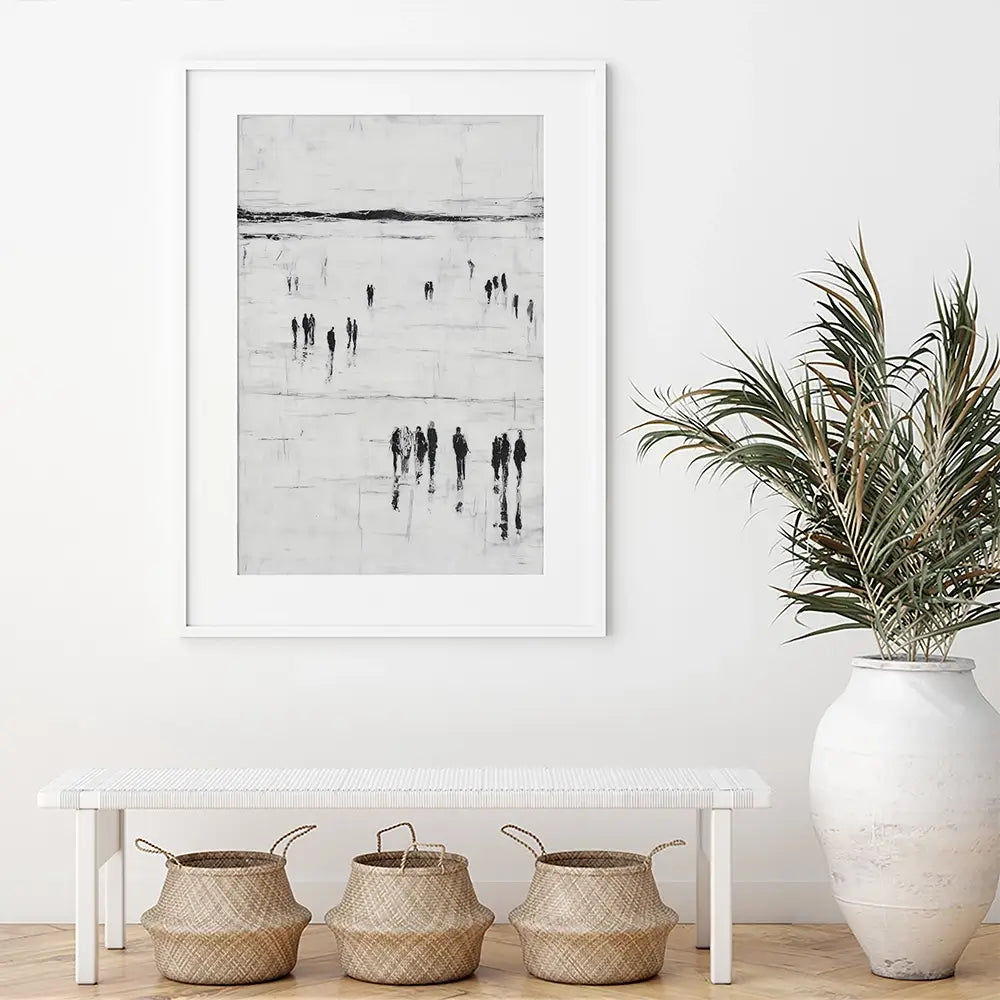 Abstract Beach Walk Framed Art Print Abstract Beach Walk Framed Art Print wall art product Chromatic Storm Studio
