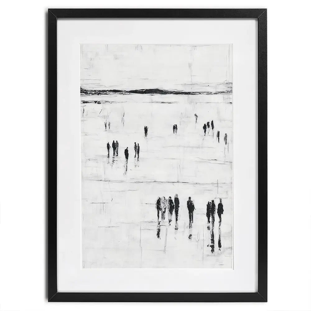 Abstract Beach Walk Framed Art Print Abstract Beach Walk Framed Art Print wall art product Chromatic Storm Studio