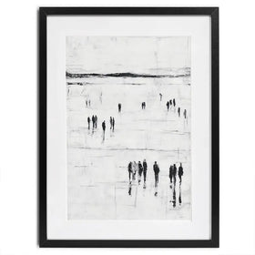 Abstract Beach Walk Framed Art Print Abstract Beach Walk Framed Art Print wall art product Chromatic Storm Studio