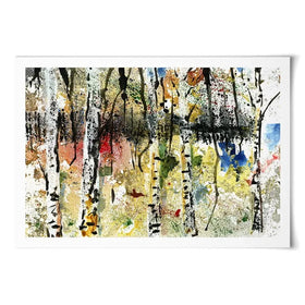 Abstract Birch Forest Art Print Abstract Birch Forest Art Print wall art product Papster / Shutterstock