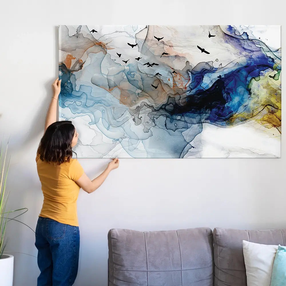 Abstract Birds Oversized Canvas Print Abstract Birds Oversized Canvas Print wall art product Art Print Shop
