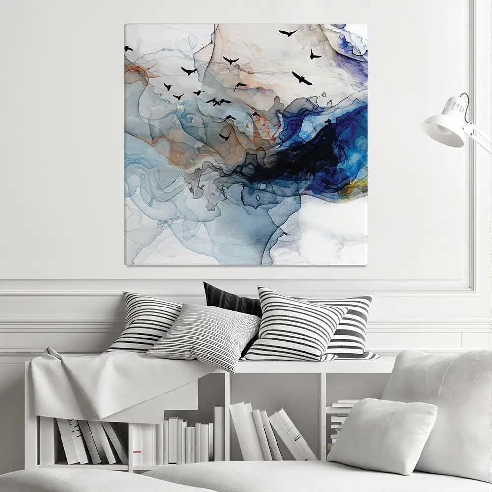 Abstract Birds Square Canvas Print Abstract Birds Square Canvas Print | Abstract Birds Artwork | Bird Art wall art product Tim Kats / Shutterstock