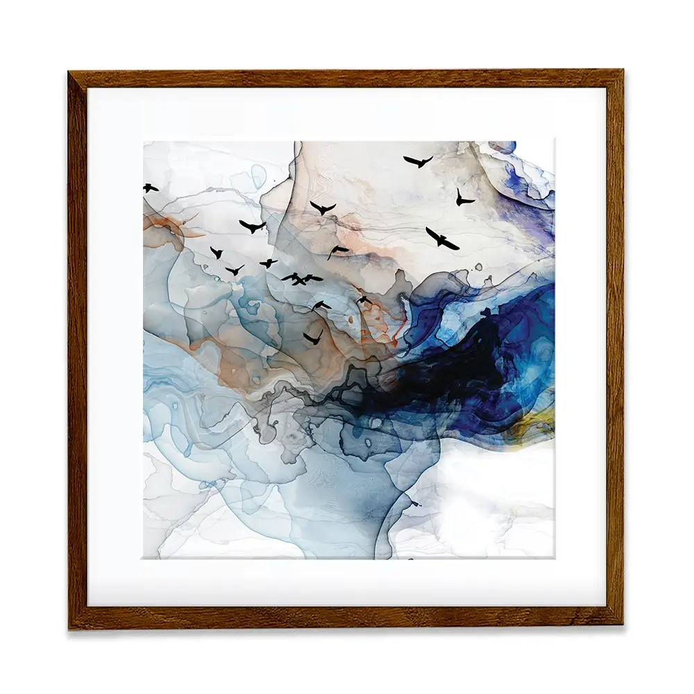 Abstract Birds Square Framed Art Print Abstract Birds Square Framed Art Print | Abstract Birds Artwork wall art product Tim Kats / Shutterstock