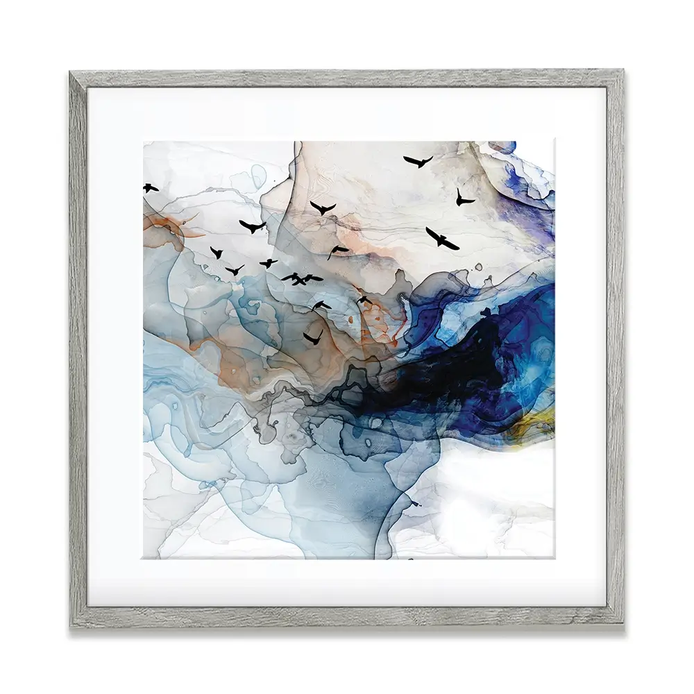 Abstract Birds Square Framed Art Print Abstract Birds Square Framed Art Print | Abstract Birds Artwork wall art product Tim Kats / Shutterstock