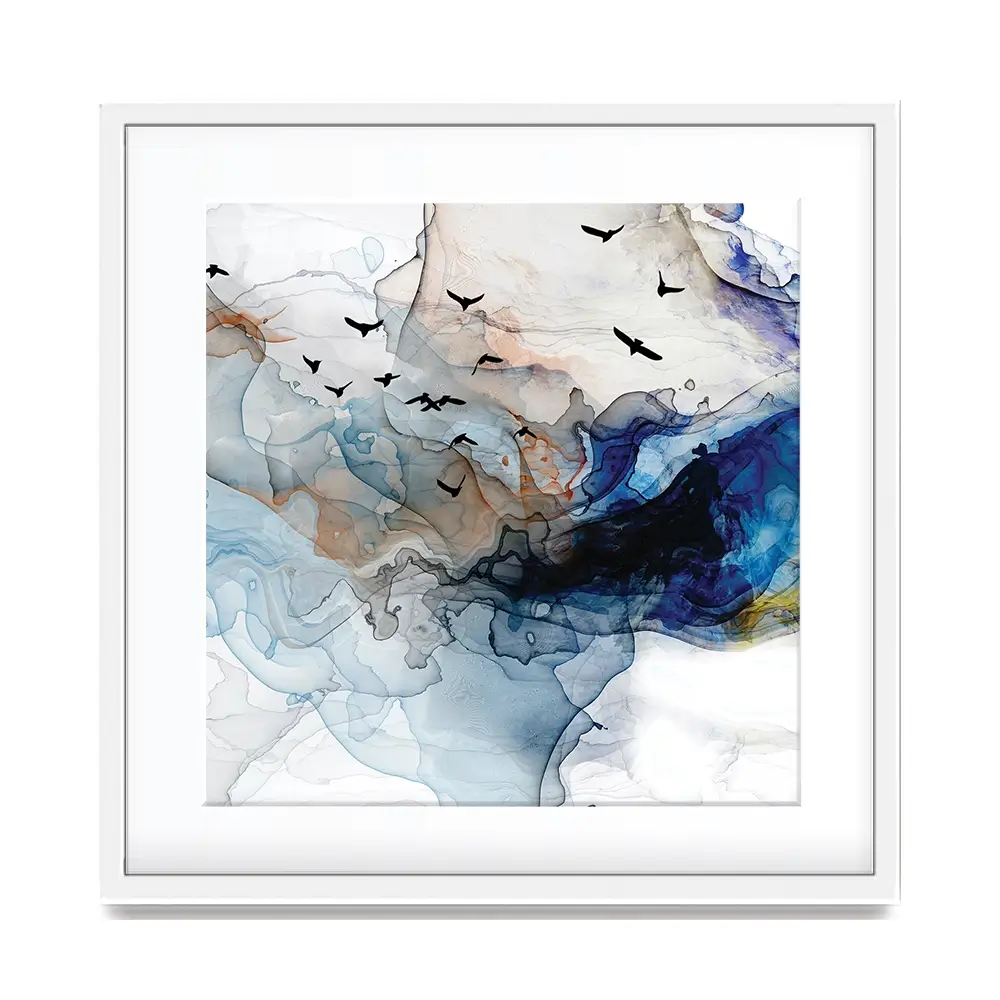 Abstract Birds Square Framed Art Print Abstract Birds Square Framed Art Print | Abstract Birds Artwork wall art product Tim Kats / Shutterstock