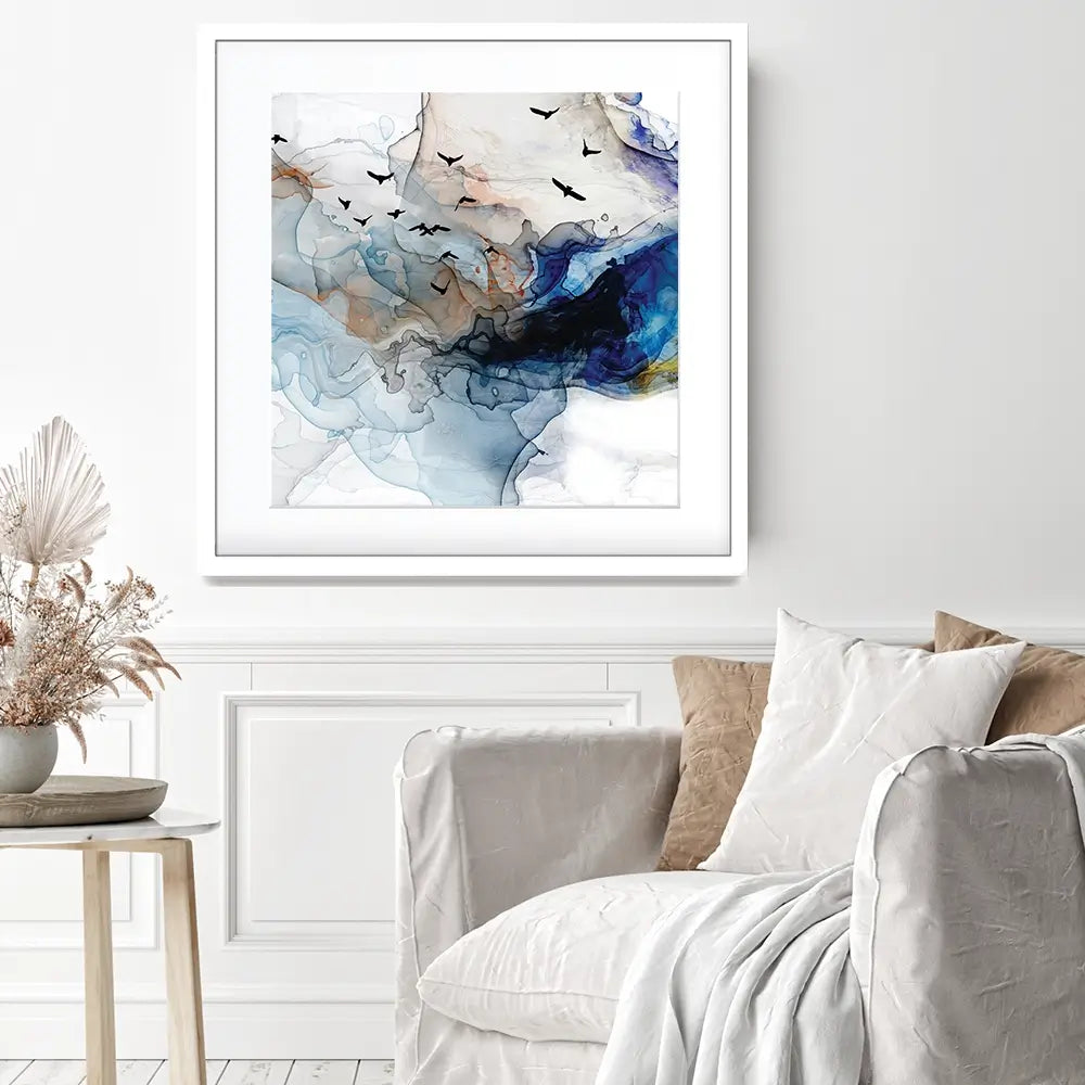 Abstract Birds Square Framed Art Print Abstract Birds Square Framed Art Print | Abstract Birds Artwork wall art product Tim Kats / Shutterstock