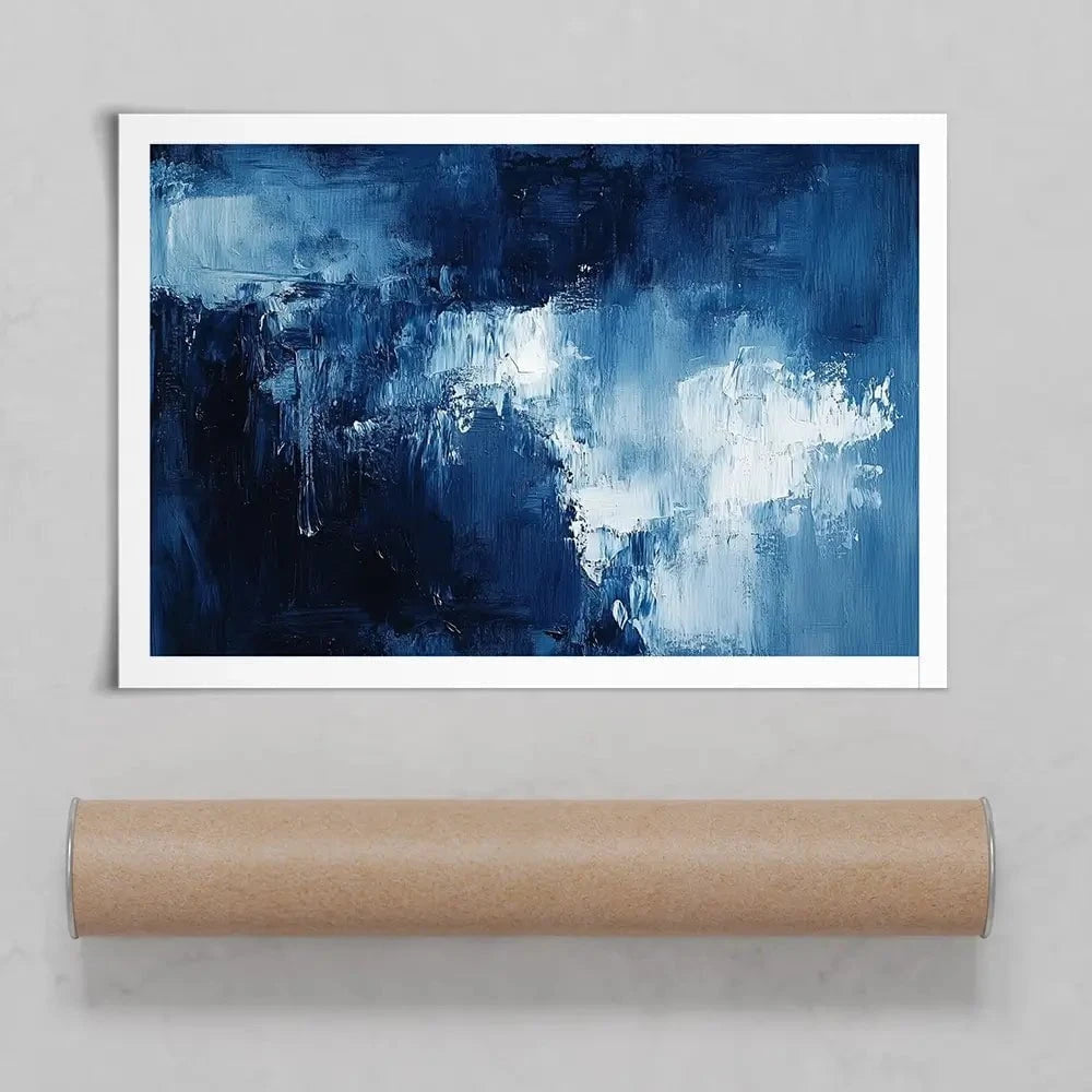 Abstract Blue Art Print Abstract Blue Art Print wall art product Tanya Ocean