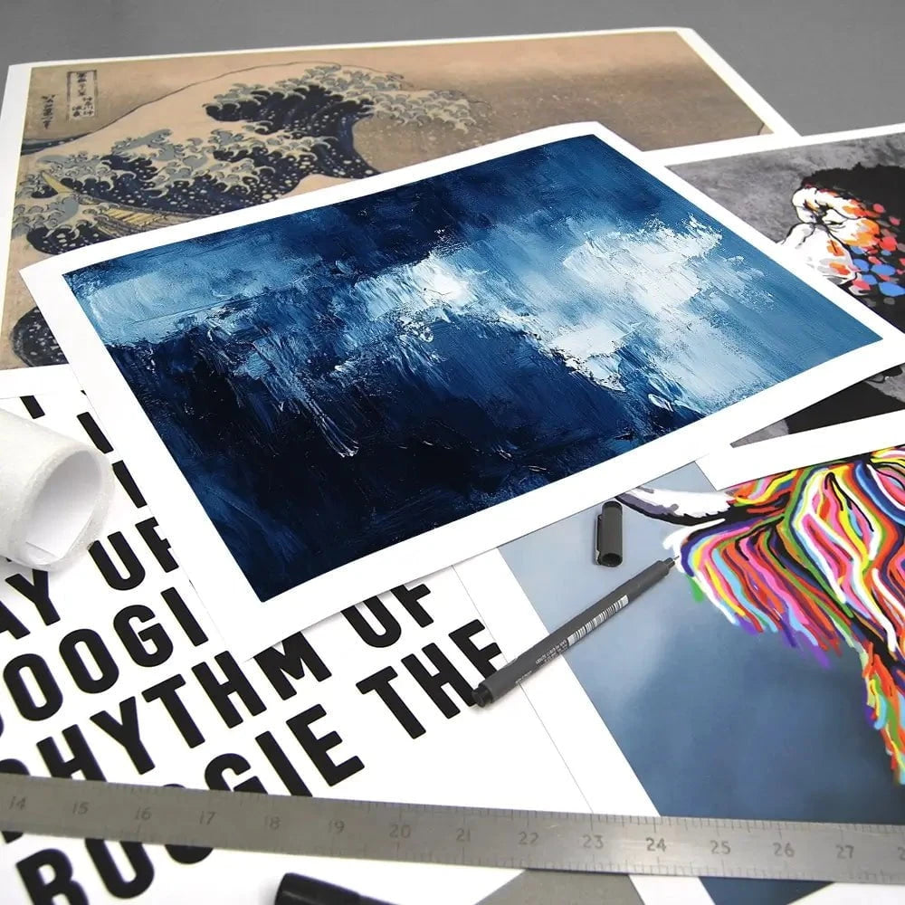 Abstract Blue Art Print Abstract Blue Art Print wall art product Tanya Ocean