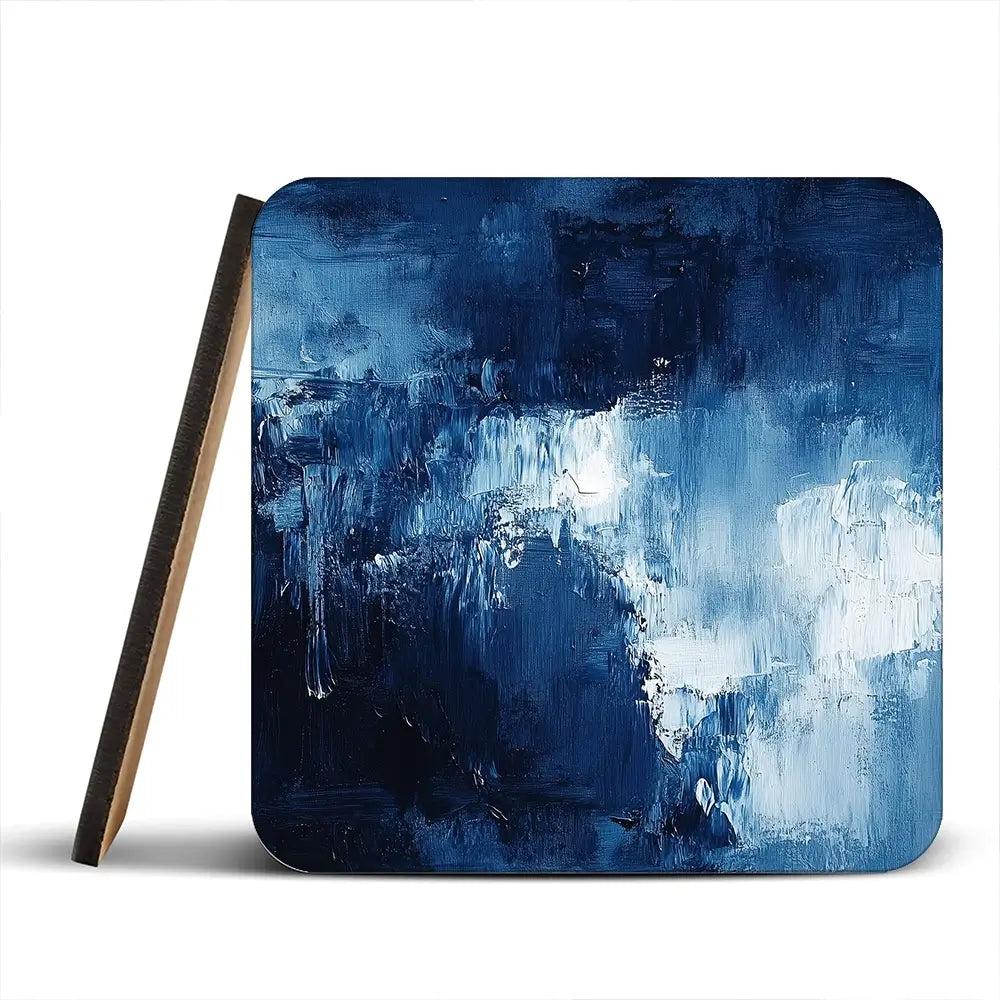 Abstract Blue Coaster Set Abstract Blue Coaster Set wall art product Tanya Ocean