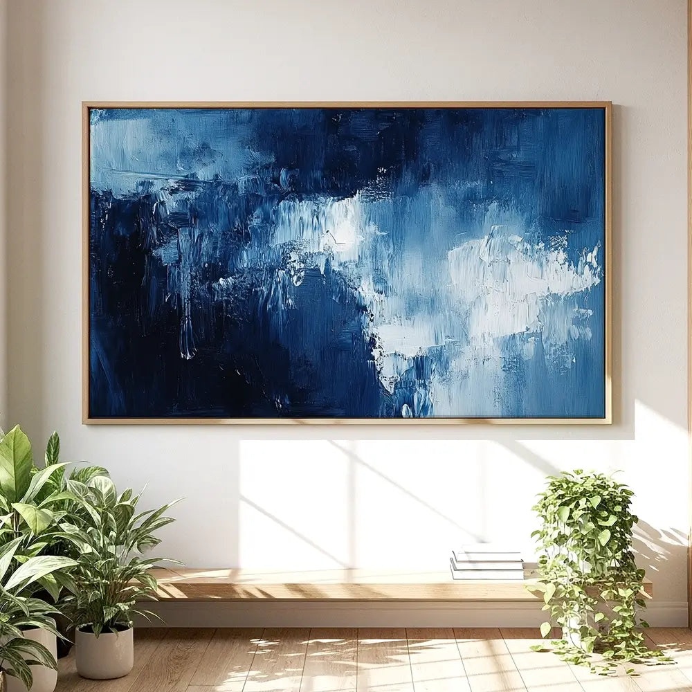 Abstract Blue Oversized Canvas Print Abstract Blue Oversized Canvas Print wall art product Art Print Shop