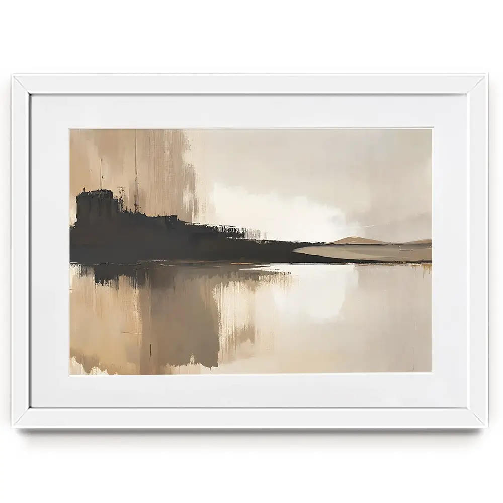 Abstract Brown Framed Art Print Abstract Brown Framed Art Print wall art product IAmHomeStudio