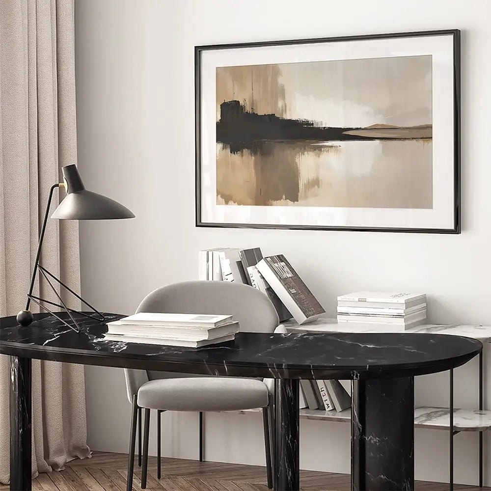 Abstract Brown Framed Art Print Abstract Brown Framed Art Print wall art product IAmHomeStudio
