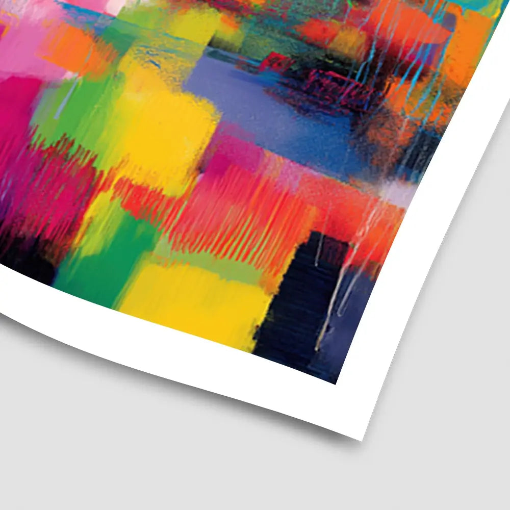 Abstract City At Night Art Print Abstract City At Night Art Print wall art product Chromatic Storm Studio