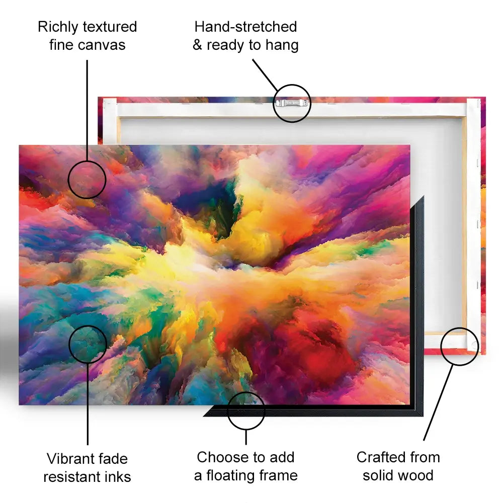 Abstract Colour Explosion Oversized Canvas Print Abstract Colour Explosion Oversized Canvas Print wall art product agsandrew / Shutterstock