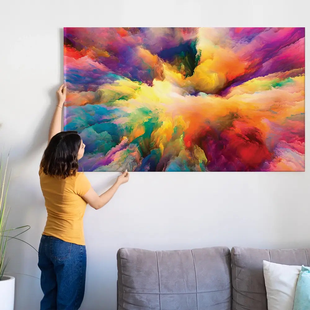Abstract Colour Explosion Oversized Canvas Print Abstract Colour Explosion Oversized Canvas Print wall art product Art Print Shop