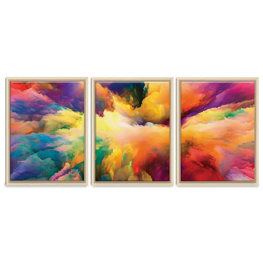 Abstract Colour Explosion Trio Canvas Print Abstract Colour Explosion Trio Canvas Print wall art product agsandrew / Shutterstock