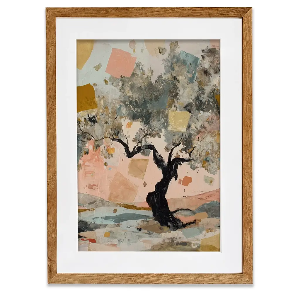 Abstract Confetti Tree Framed Art Print Abstract Confetti Tree Framed Art Print wall art product Chromatic Storm Studio