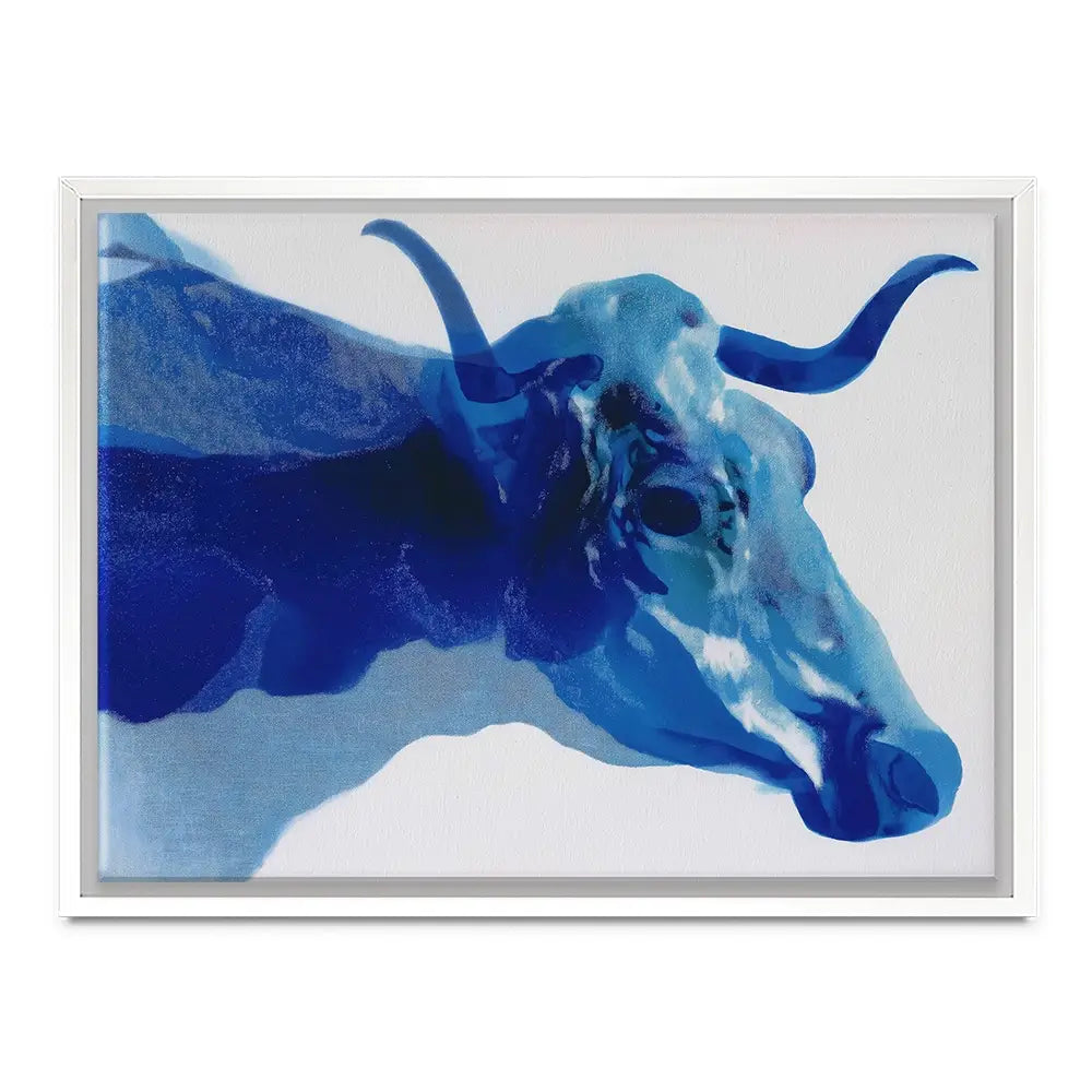 Abstract Cow Head And Horns Canvas Print Abstract Cow Head And Horns Canvas Print wall art product Chromatic Storm Studio