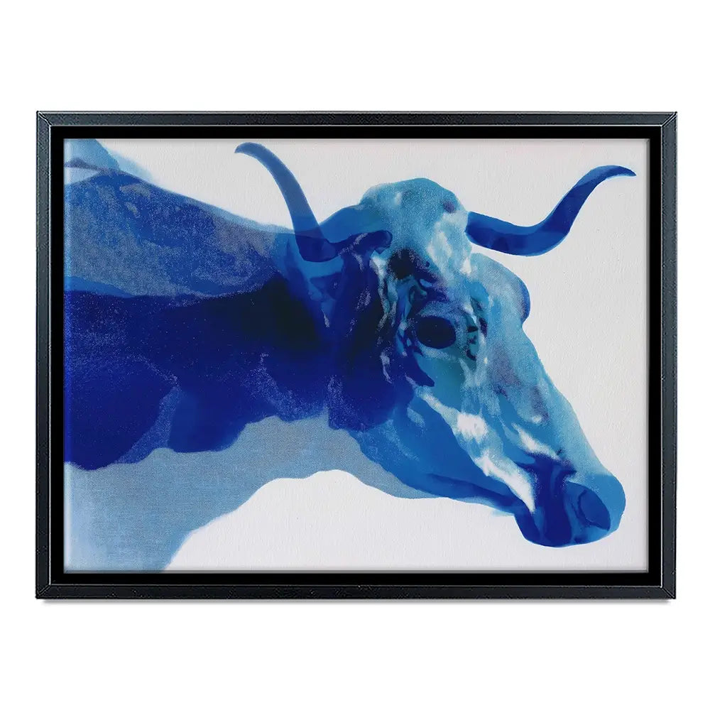 Abstract Cow Head And Horns Canvas Print Abstract Cow Head And Horns Canvas Print wall art product Chromatic Storm Studio