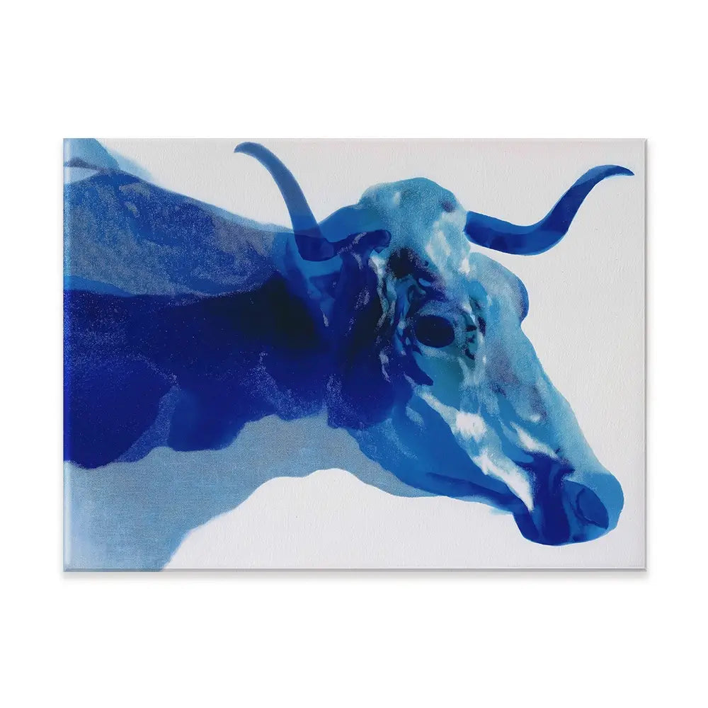 Abstract Cow Head And Horns Canvas Print Abstract Cow Head And Horns Canvas Print wall art product Chromatic Storm Studio