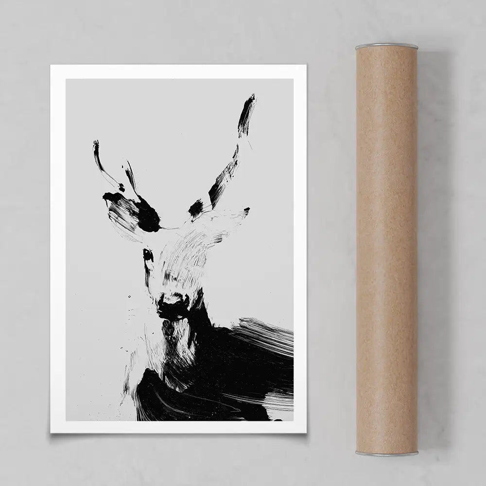 Abstract Deer Art Print Abstract Deer Art Print wall art product Treechild