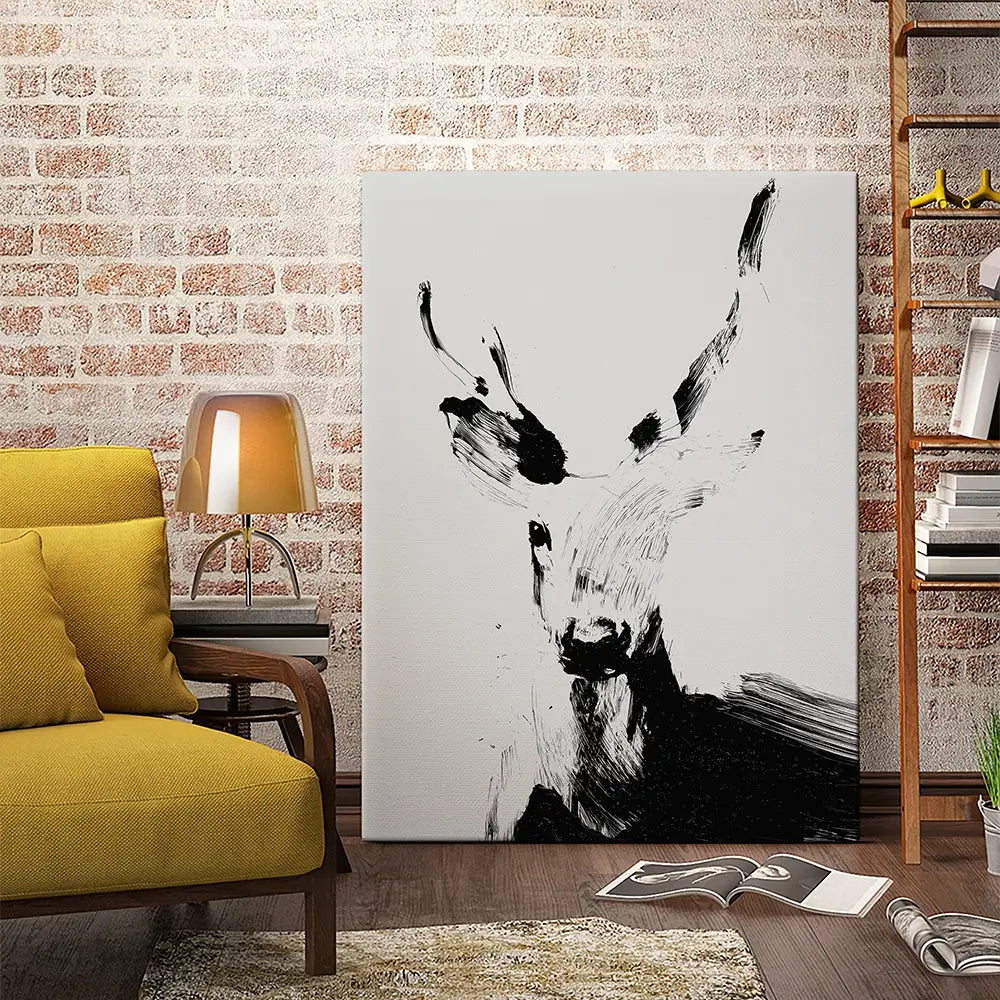 Abstract Deer Canvas Print Abstract Deer Canvas Print wall art product Treechild