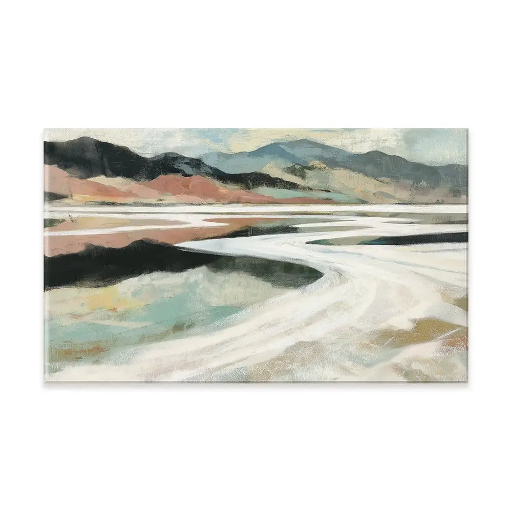 Abstract Desert Salt Flats Canvas Print Abstract Desert Salt Flats Canvas Print wall art product Chromatic Storm Studio
