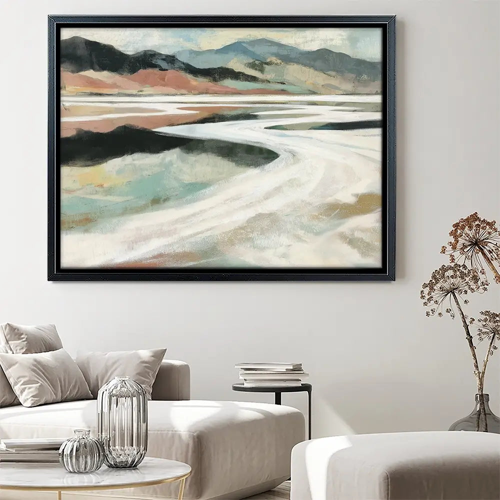 Abstract Desert Salt Flats Canvas Print Abstract Desert Salt Flats Canvas Print wall art product Chromatic Storm Studio
