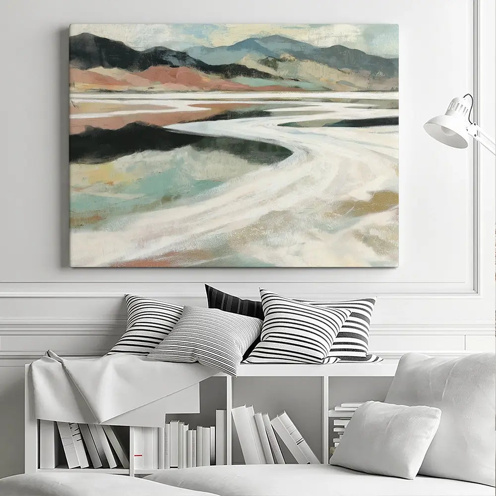 Abstract Desert Salt Flats Canvas Print Abstract Desert Salt Flats Canvas Print wall art product Chromatic Storm Studio
