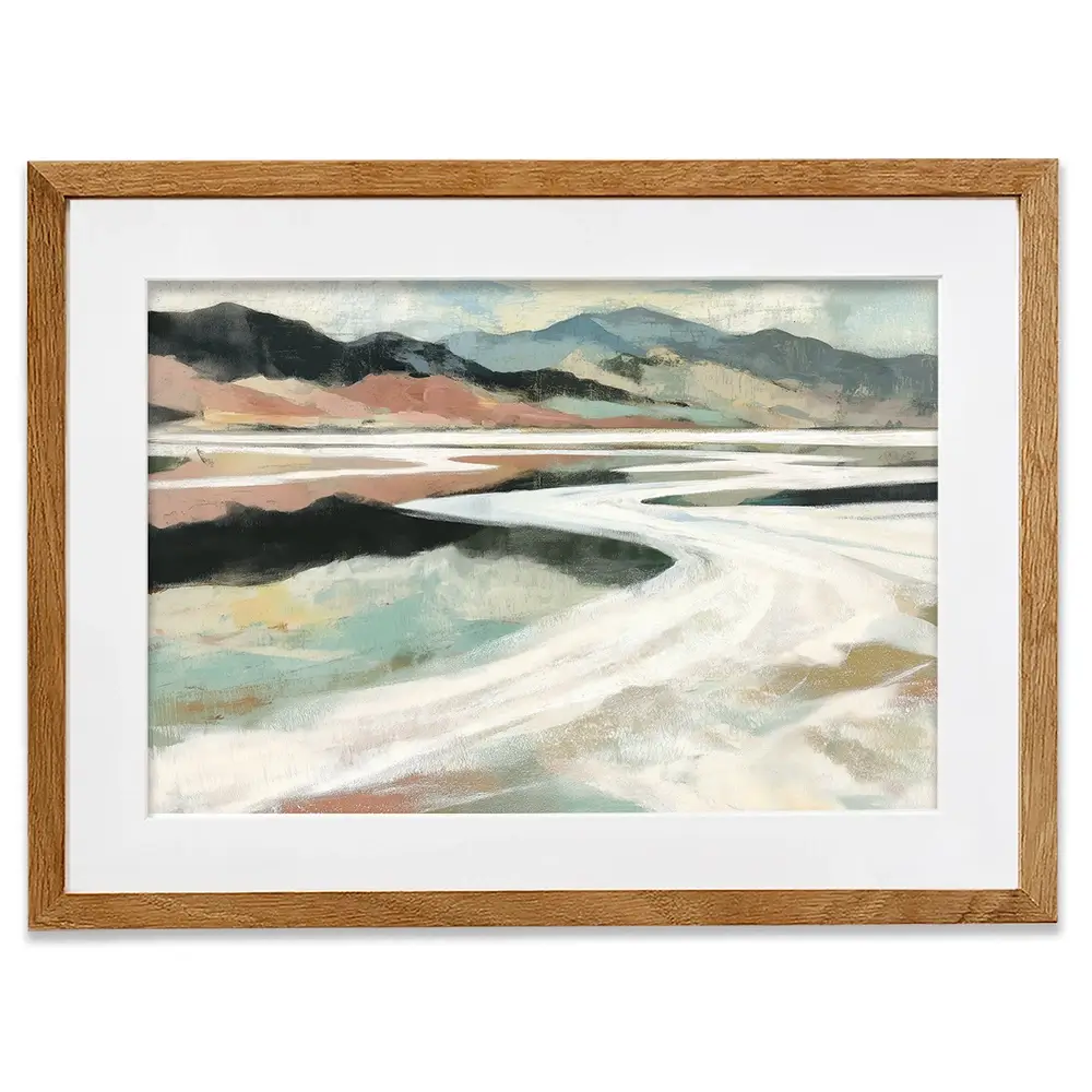 Abstract Desert Salt Flats Framed Art Print Abstract Desert Salt Flats Framed Art Print wall art product Chromatic Storm Studio