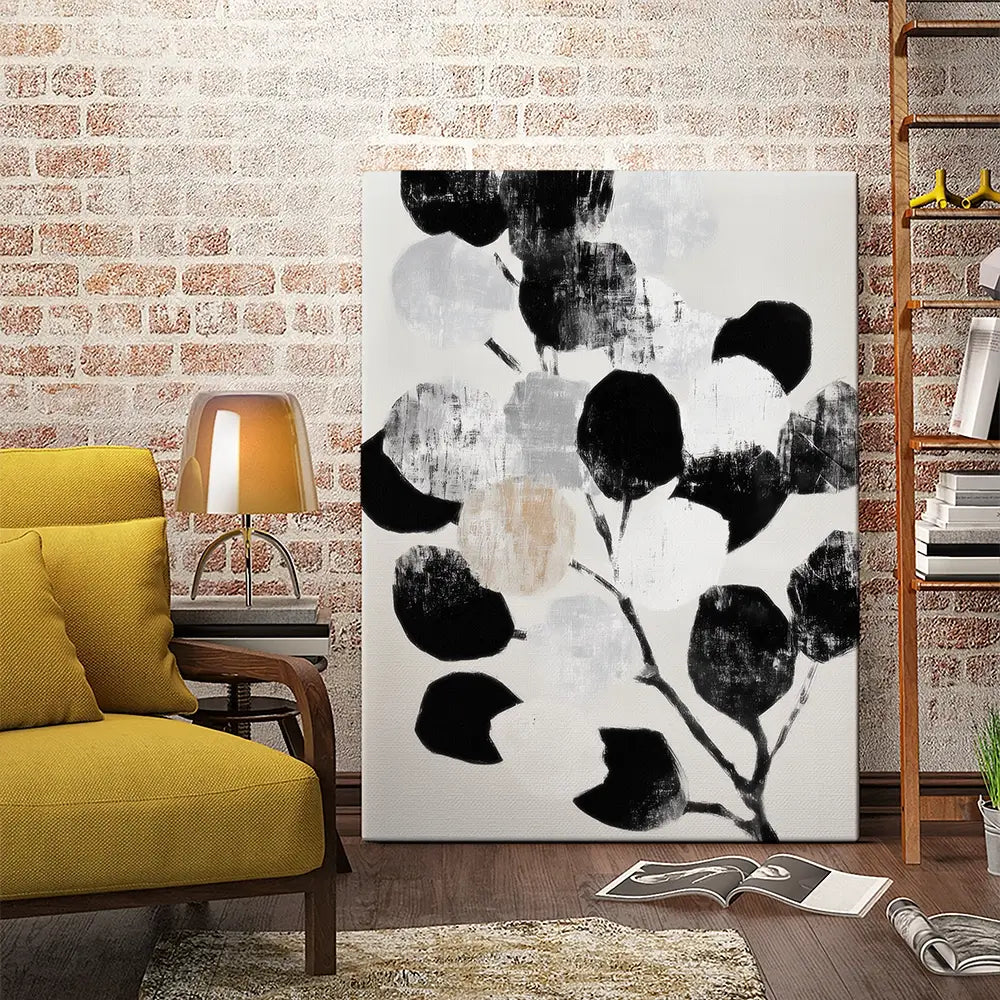 Abstract Eucalyptus Leaf Circles Canvas Print Abstract Eucalyptus Leaf Circles Canvas Print wall art product Chromatic Storm Studio