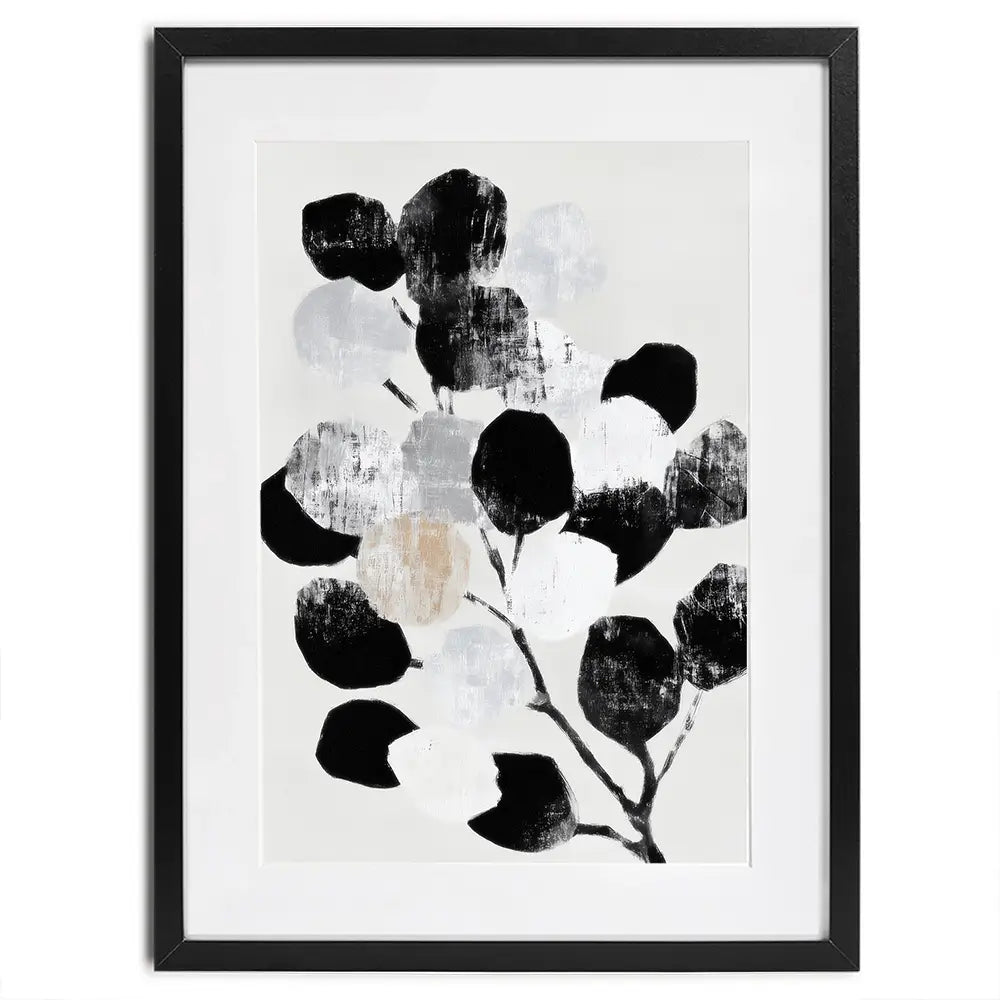 Abstract Eucalyptus Leaf Circles Framed Art Print Abstract Eucalyptus Leaf Circles Framed Art Print wall art product Chromatic Storm Studio