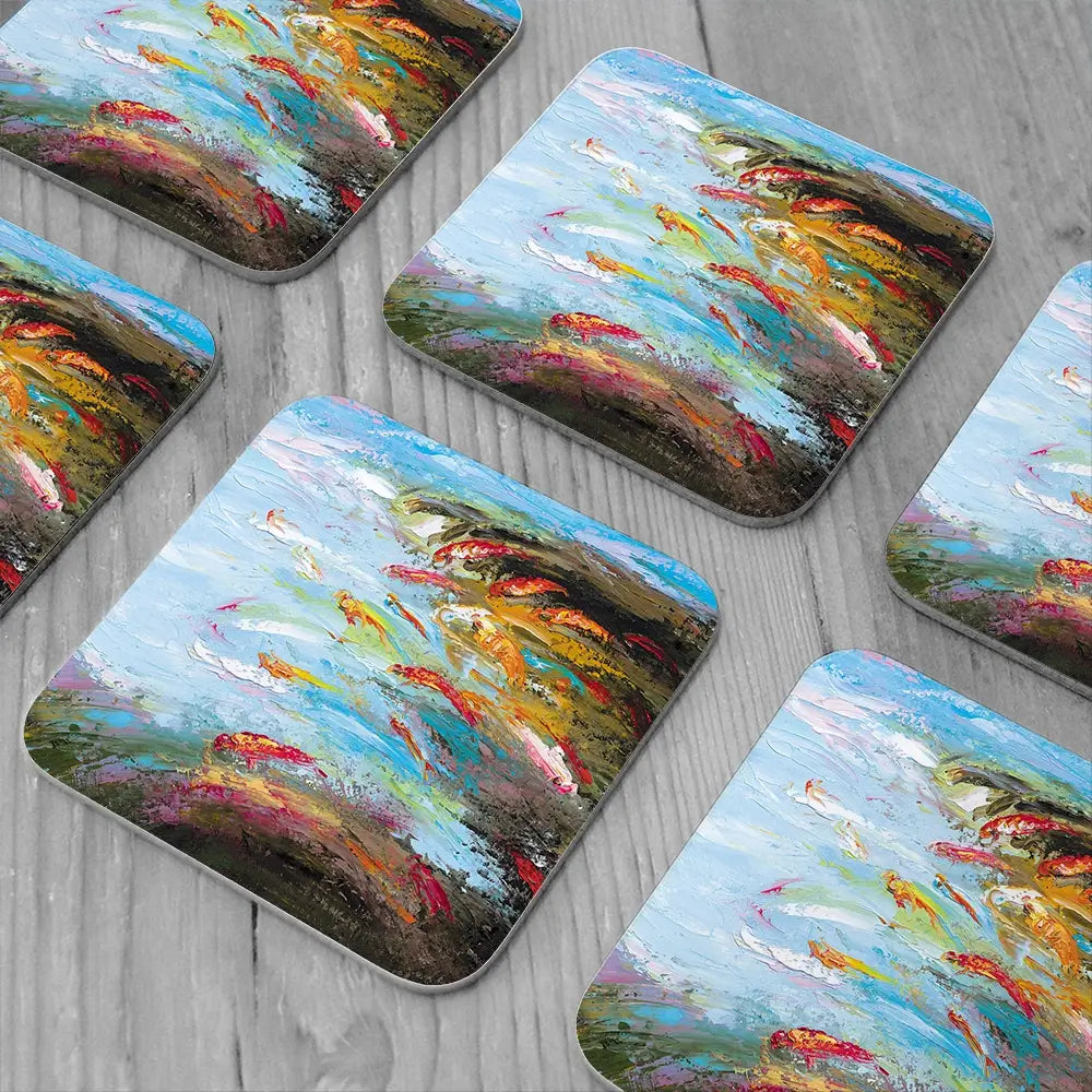 Abstract Fish Coaster Set Abstract Fish Coaster Set wall art product Artone Graphica / Shutterstock