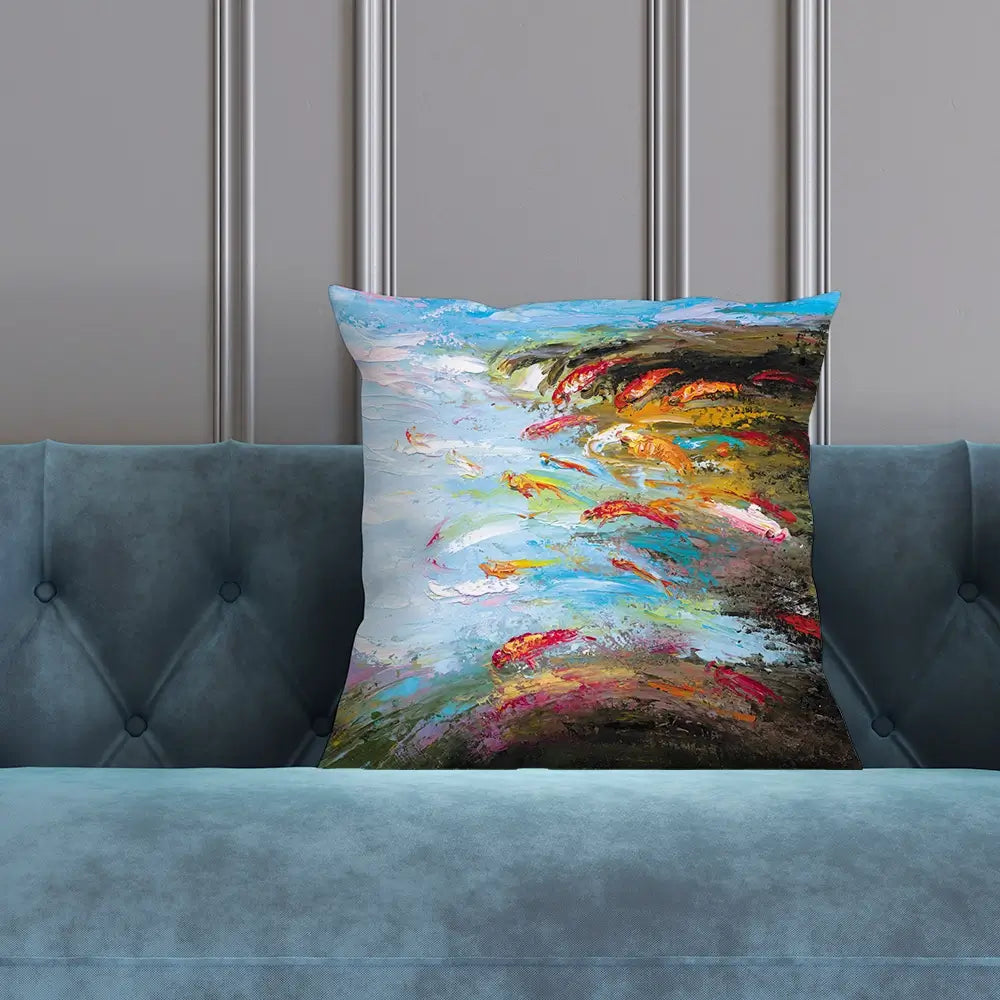 Abstract Fish Cushion Abstract Fish Cushion wall art product Artone Graphica / Shutterstock