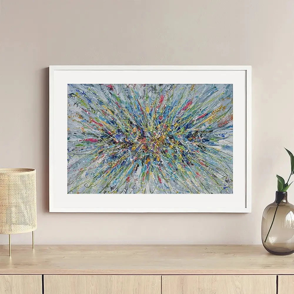 Abstract Floral Bouquet Framed Art Print Abstract Floral Bouquet Framed Art Print wall art product Olga Tkachyk