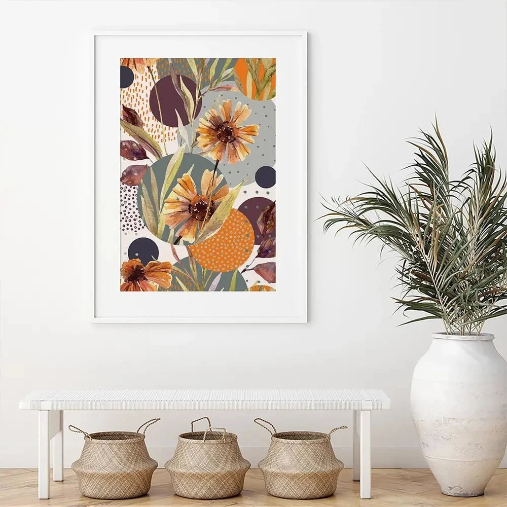 Abstract Floral Framed Art Print Abstract Floral Framed Art Print wall art product Tanya Syrytsyna / Shutterstock
