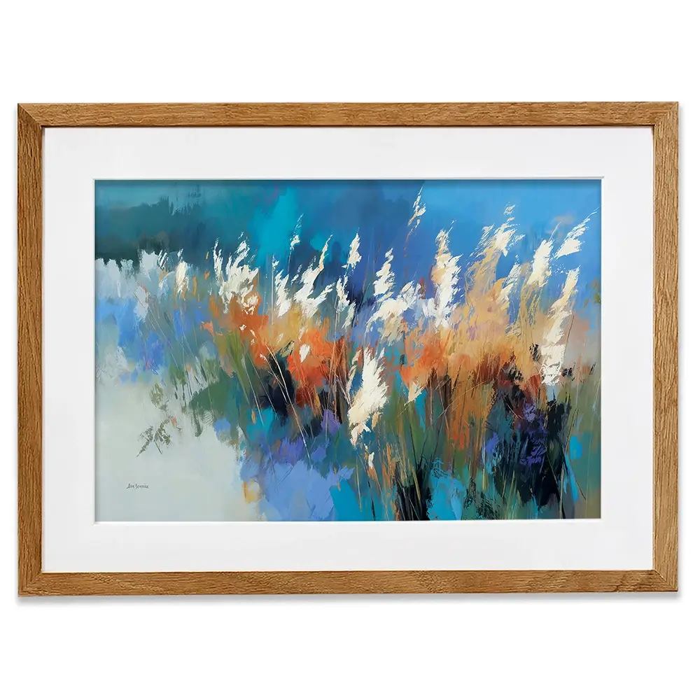 Abstract Floral Meadow With Tall Grasses Framed Art Print Abstract Floral Meadow With Tall Grasses Framed Art Print wall art product Leon Devenice