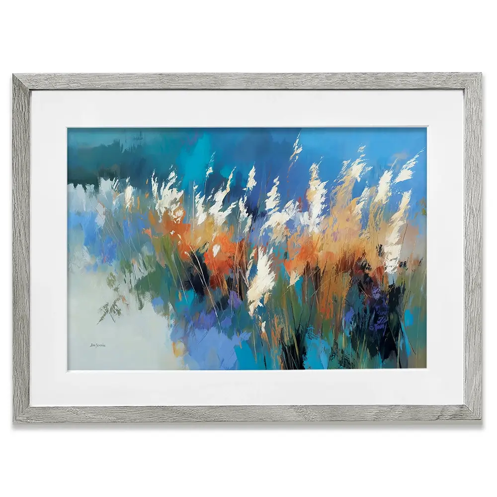 Abstract Floral Meadow With Tall Grasses Framed Art Print Abstract Floral Meadow With Tall Grasses Framed Art Print wall art product Leon Devenice