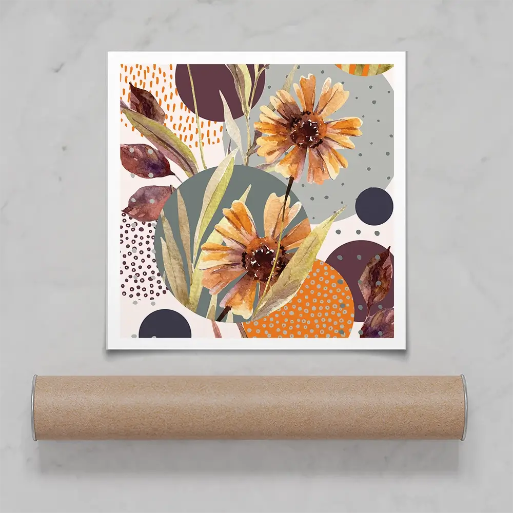 Abstract Floral Square Art Print Abstract Floral Square Art Print wall art product Tanya Syrytsyna / Shutterstock