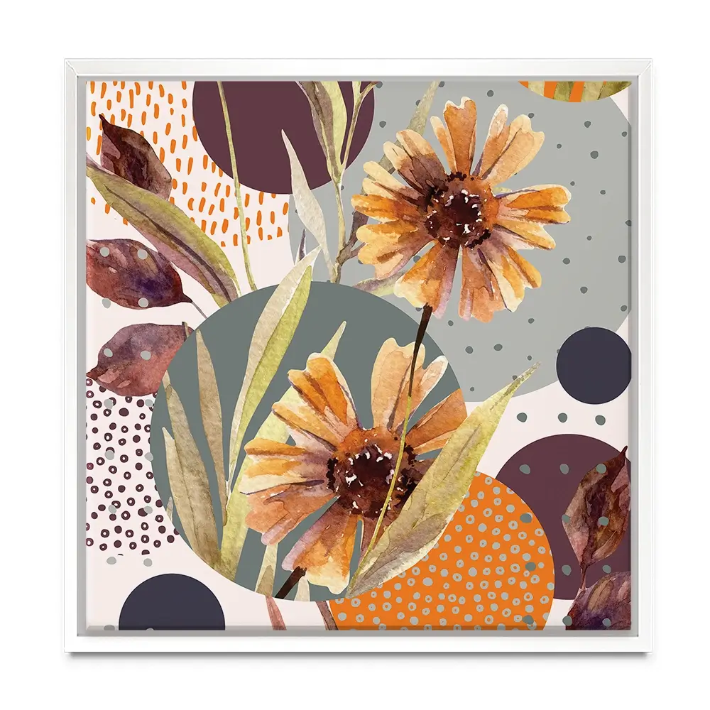 Abstract Floral Square Canvas Print Abstract Floral Square Canvas Print wall art product Tanya Syrytsyna / Shutterstock