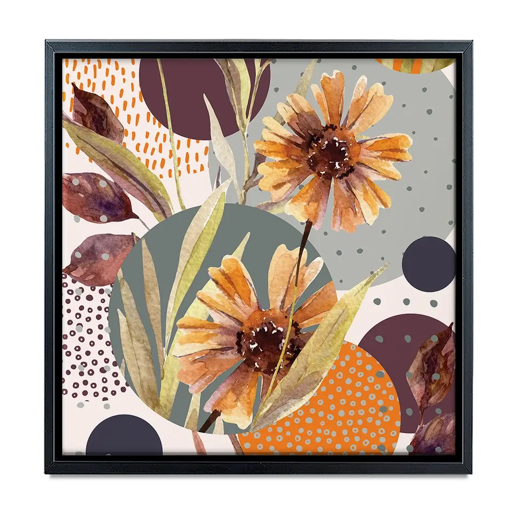 Abstract Floral Square Canvas Print Abstract Floral Square Canvas Print wall art product Tanya Syrytsyna / Shutterstock