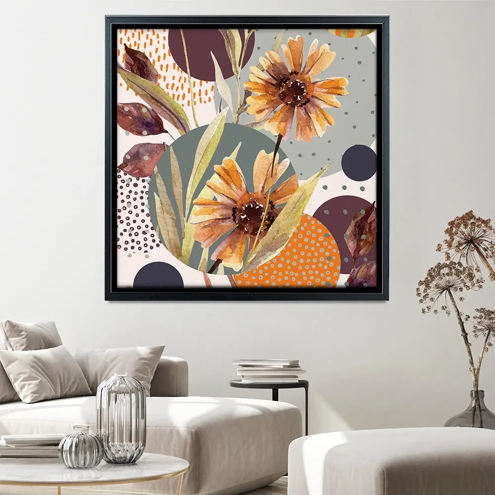 Abstract Floral Square Canvas Print Abstract Floral Square Canvas Print wall art product Tanya Syrytsyna / Shutterstock
