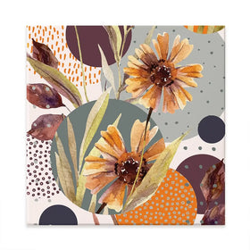 Abstract Floral Square Canvas Print Abstract Floral Square Canvas Print wall art product Tanya Syrytsyna / Shutterstock