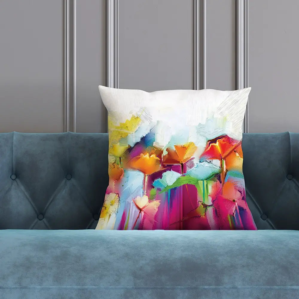 Abstract Flowers Cushion Abstract Flowers Cushion wall art product pluie_r / Shutterstock
