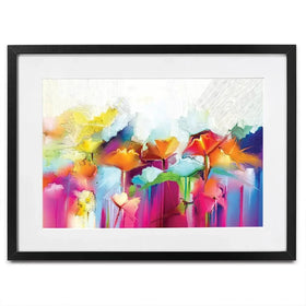 Abstract Flowers Framed Art Print Abstract Flowers Framed Art Print wall art product pluie_r / Shutterstock