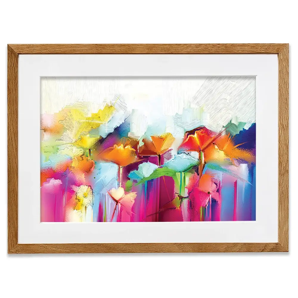Abstract Flowers Framed Art Print Abstract Flowers Framed Art Print wall art product pluie_r / Shutterstock
