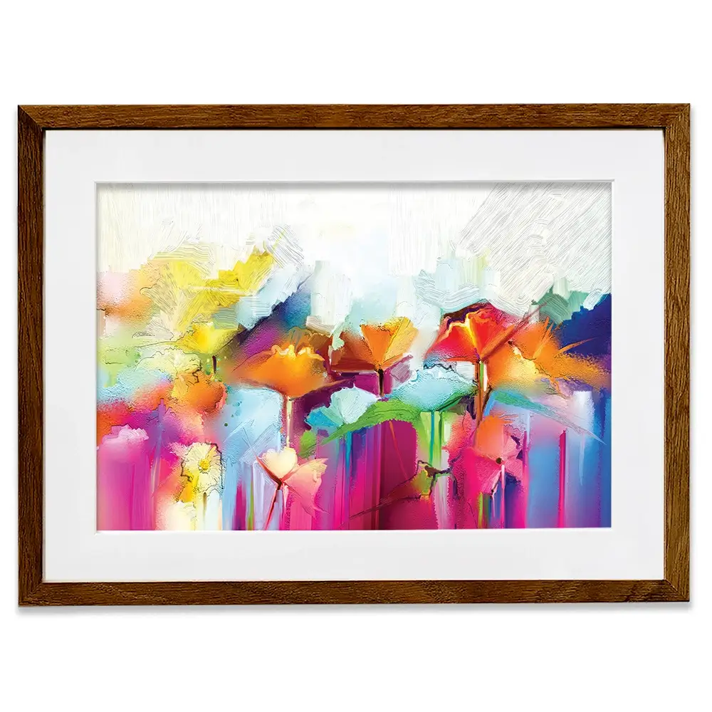 Abstract Flowers Framed Art Print Abstract Flowers Framed Art Print wall art product pluie_r / Shutterstock