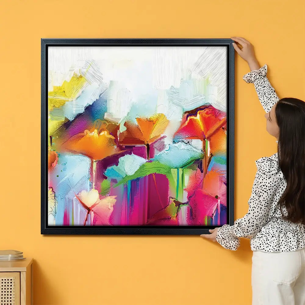 Abstract Flowers Oversized Canvas Print Abstract Flowers Oversized Canvas Print wall art product Art Print Shop