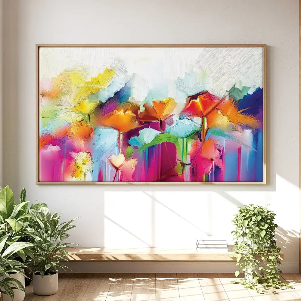 Abstract Flowers Oversized Canvas Print Abstract Flowers Oversized Canvas Print wall art product Art Print Shop
