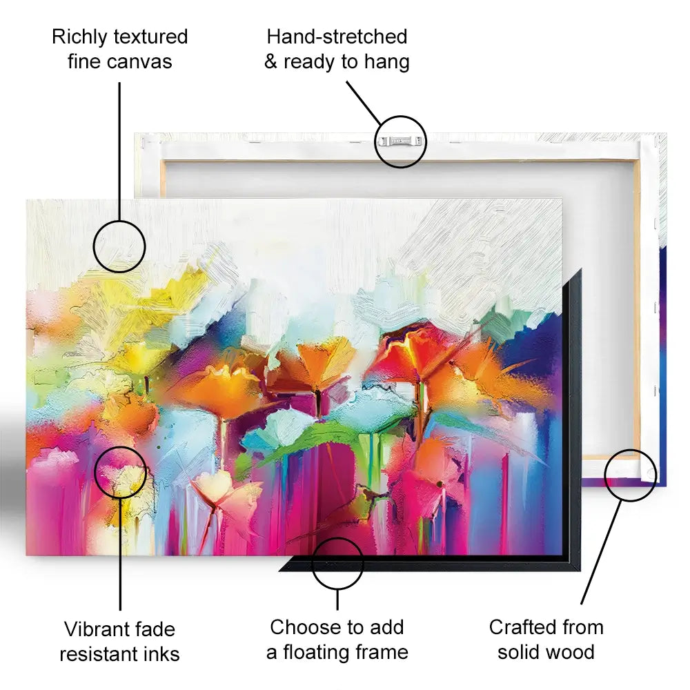 Abstract Flowers Oversized Canvas Print Abstract Flowers Oversized Canvas Print wall art product pluie_r / Shutterstock